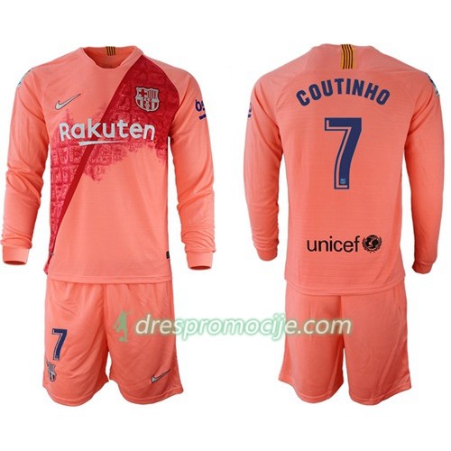 FC Barcelona Dres Coutinho 7 Dječji Treći 2018/19 Dugim Rukavima FC Barcelona Dres Coutinho 7 Dječji Treći 2018/19 Dugim Rukavima